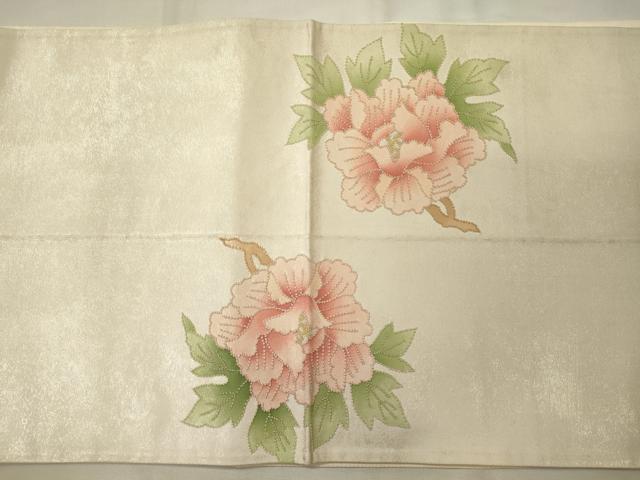 平和屋着物◎中国三大刺繍 総相良刺繍 太鼓柄袋帯 草花文 正絹 逸品 CAAX9172oy