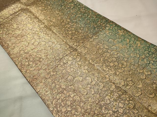 平和屋着物◎両面 六通柄袋帯 大王松 金糸 正絹 逸品 CAAX9174oy