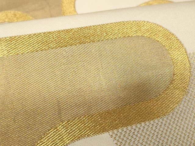 平和屋着物●西陣 川島織物 六通柄 本袋帯 工霞文 金糸 正絹 逸品 CAAX9493yk