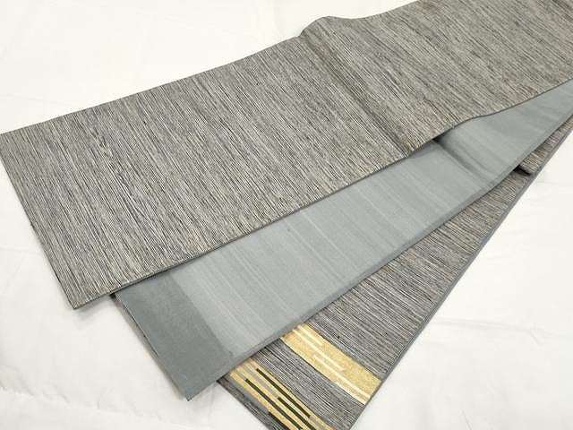 平和屋着物▽スリーシーズン 春夏秋 太鼓柄袋帯 横段吉祥文 金糸 正絹 逸品 CAAX9495yk