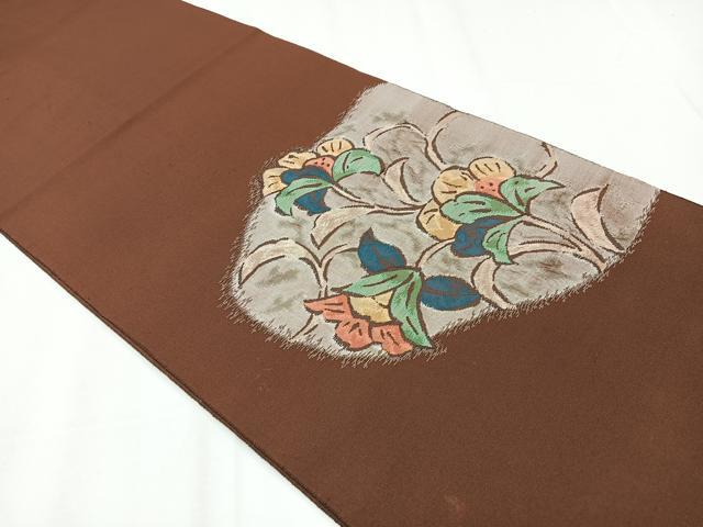 平和屋着物◎太鼓柄袋帯 更紗花文 正絹 逸品 CAAX9781xe