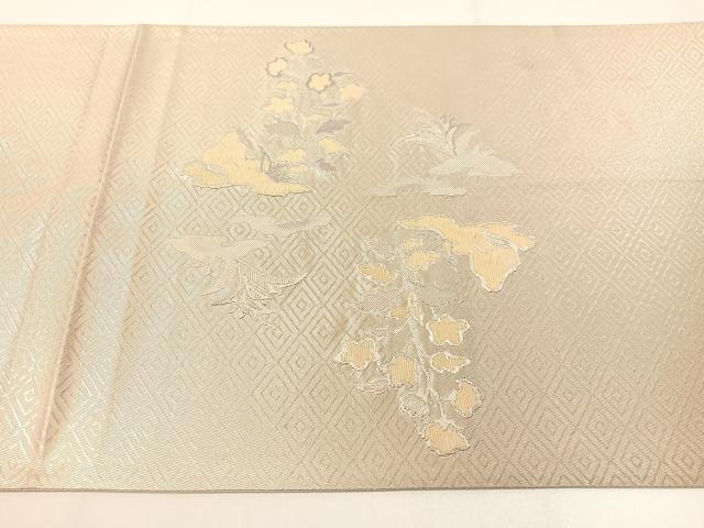 平和屋着物▼佐賀錦 六通柄袋帯 螺鈿箔 蒔絵錦 正絹 逸品 CAAY0078vp