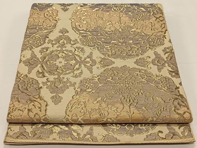 平和屋着物◎六通柄袋帯 狩猟文 金糸 正絹 逸品 CAAY0902qv