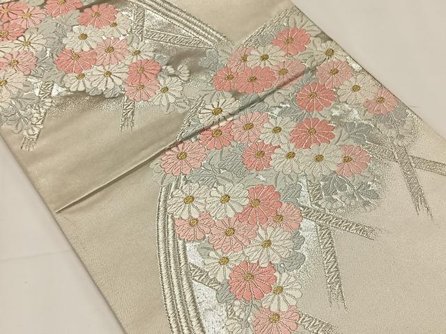 平和屋着物◎六通柄袋帯 唐織 籬花文 金銀糸 たけうちオリジナル 正絹 逸品 CAAY0920qv
