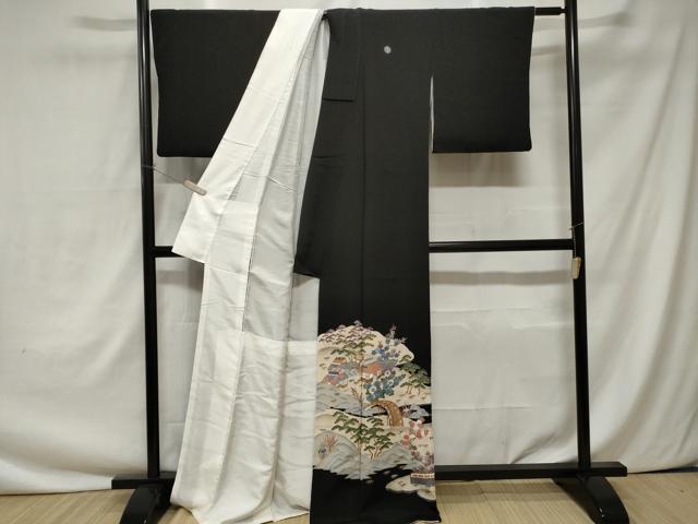 平和屋着物■豪華黒留袖 御所解文 金彩 正絹 逸品 CAAY1868ev
