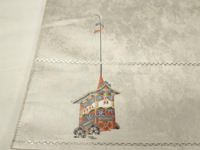 平和屋着物◎六通柄袋帯 霞文 ワンポイント 引箔 正絹 逸品 CAAY2248in