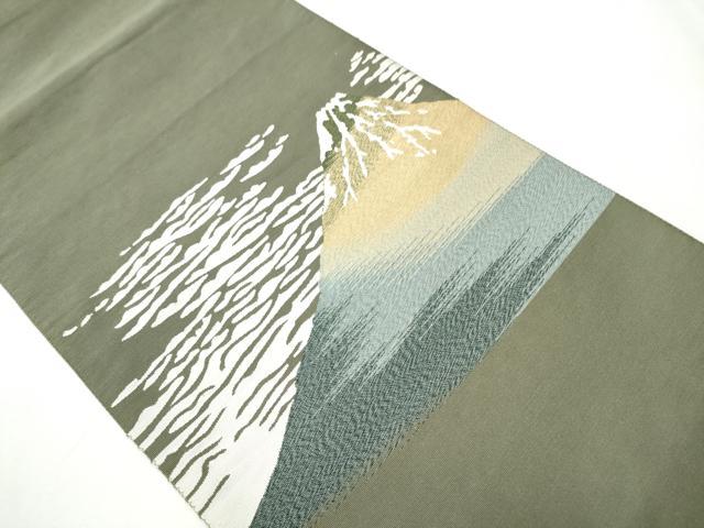 平和屋着物●爪掻き本綴れ 八寸名古屋帯 遠山文 正絹 逸品 CAAY2631hy