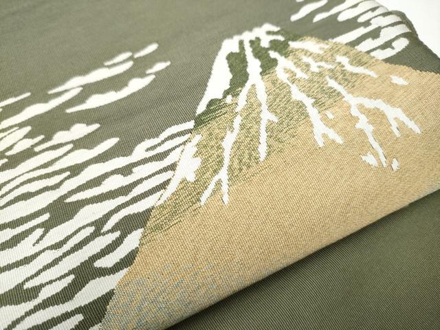 平和屋着物●爪掻き本綴れ 八寸名古屋帯 遠山文 正絹 逸品 CAAY2631hy
