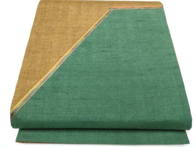 平和屋着物●太鼓柄袋帯 紬地 総刺繍 幾何学文様 正絹 逸品 CAAY2689hy
