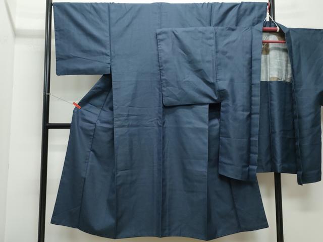 平和屋着物●男性 紬 アンサンブル 100亀甲 正絹 逸品 CAAY2801vf