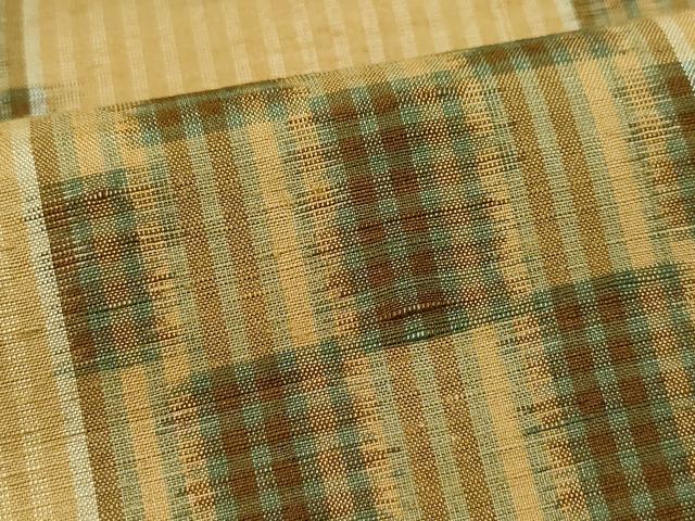 平和屋着物●上質な紬 市松文様 正絹 逸品 CAAY2961vf
