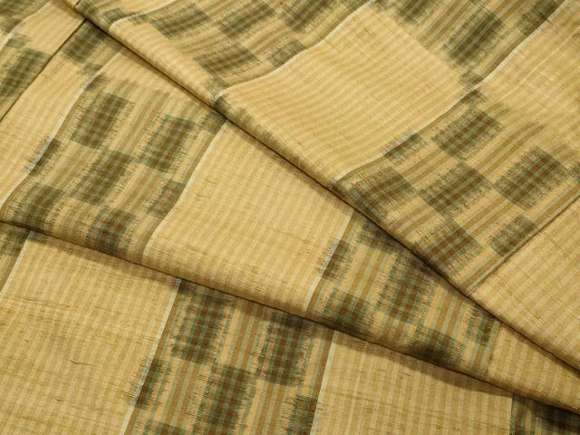 平和屋着物●上質な紬 市松文様 正絹 逸品 CAAY2961vf