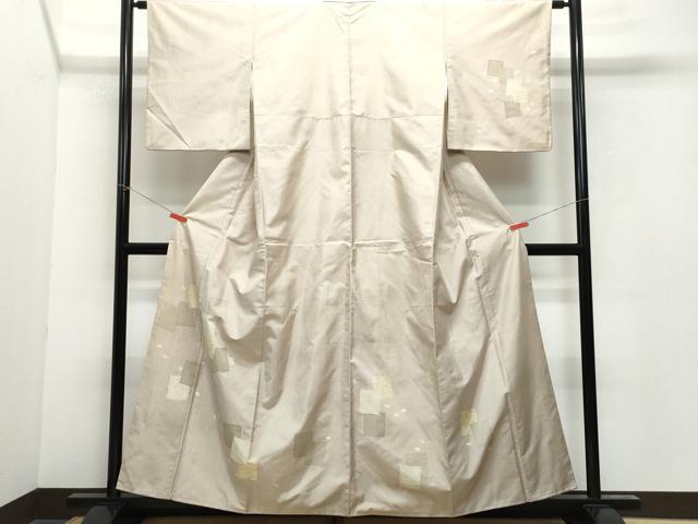 平和屋着物●訪問着 本場染大島紬 色紙重ね舞花弁 正絹 逸品 CAAY2984vf