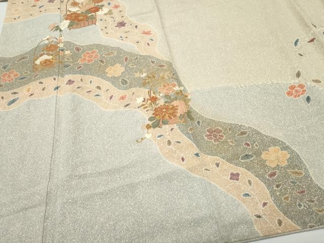 平和屋着物●訪問着 花籠文 金彩 鬼しぼ縮緬 やまと誂製 正絹 逸品 CAAY2994vf