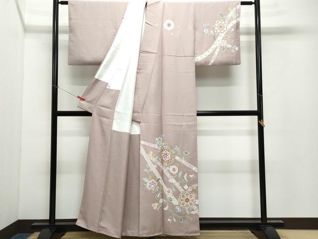 平和屋着物●京の名門 じゅらく謹製 帝王紫(古代帝王紫) 訪問着 刺繍 正倉院花文 金彩 正絹 逸品 CAAY3009vf