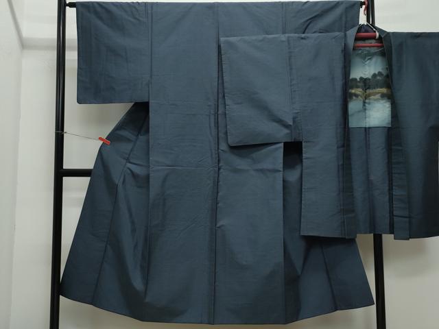 平和屋着物●男性 本場大島紬 アンサンブル 亀甲柄 正絹 逸品 CAAY3013vf
