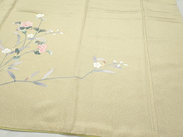 平和屋着物●訪問着 友禅 枝花文 たたき染め 正絹 逸品 CAAY3031vf