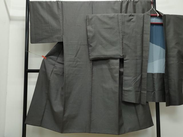 平和屋着物●男性 紬 アンサンブル 100亀甲 正絹 逸品 CAAY3065vf