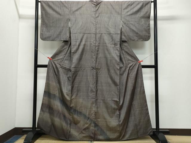 平和屋着物●色留訪問着 本場染大島紬 流線文 正絹 逸品 CAAY3099vf