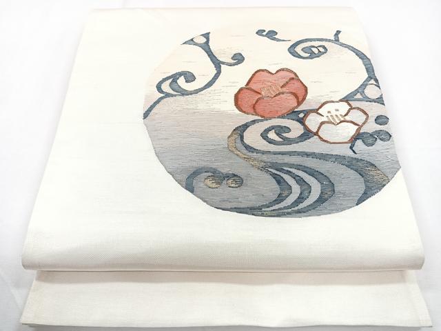 平和屋着物◎太鼓袋帯 花丸文 正絹 逸品 CAAY3878xi