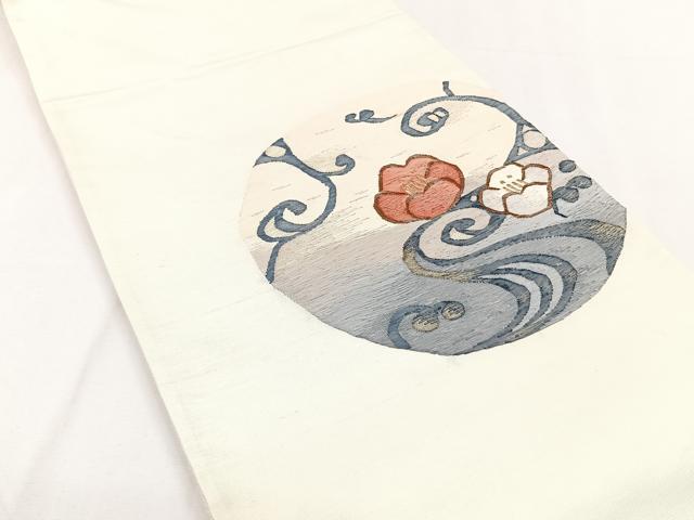 平和屋着物◎太鼓袋帯 花丸文 正絹 逸品 CAAY3878xi