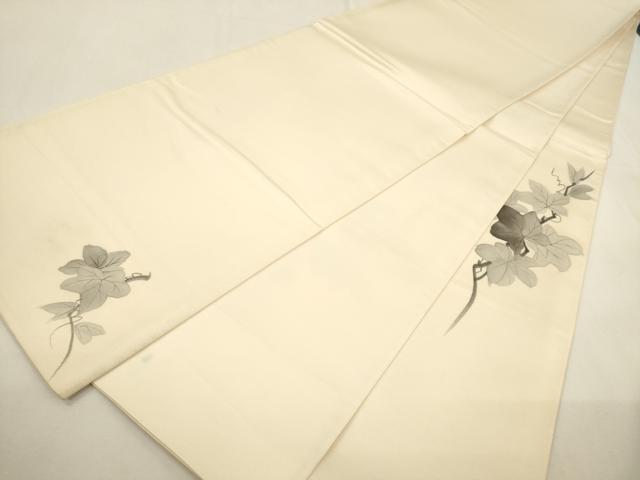 平和屋着物▼太鼓柄袋帯 手描き 蔦の葉文 金彩 正絹 逸品 CAAY4355ak