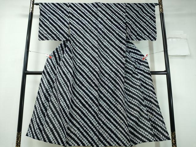 平和屋着物∴夏物 浴衣 有松鳴海絞り 蜘蛛絞り 斜線文 綿 逸品 CAAY4427ng