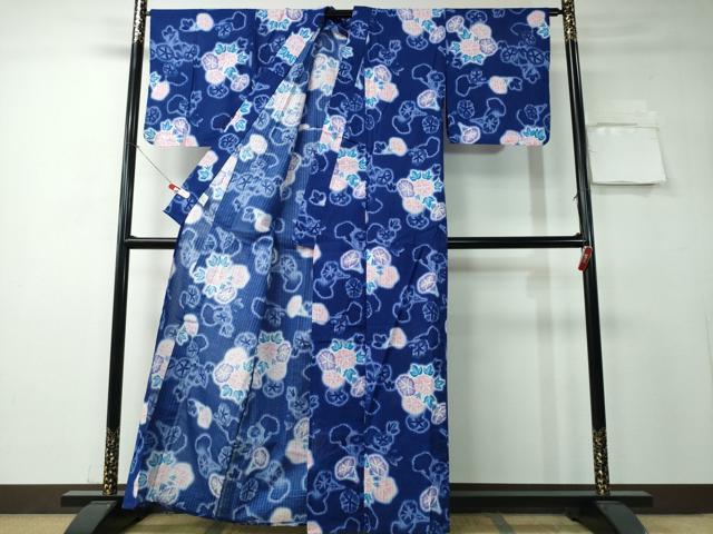 平和屋着物∴夏物 浴衣 綿紅梅 朝顔 暈し染め 綿 逸品 CAAY4448ng