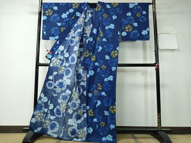 平和屋着物∴夏物 浴衣 綿紅梅 朝顔 綿 逸品 CAAY4455ng