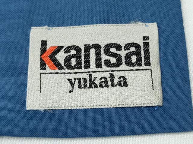 平和屋着物∴夏物 世界的ファッションデザイナー 山本寛斎 kansaiブランド 浴衣 枝花文 綿 未使用 逸品 CAAY4467ng