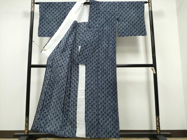 平和屋着物∴夏物 浴衣 有松鳴海絞り 天井菱文 綿 逸品 CAAY4486ng