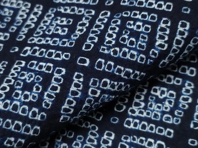 平和屋着物∴夏物 浴衣 有松鳴海絞り 天井菱文 綿 逸品 CAAY4486ng