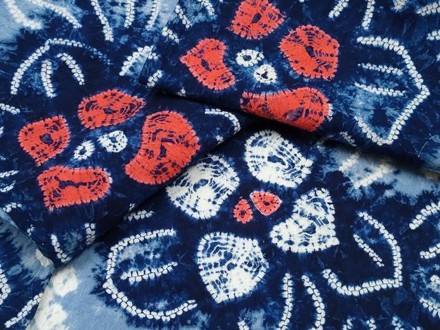 平和屋着物∴夏物 浴衣 有松鳴海絞り 舞花文 綿 逸品 CAAY4488ng