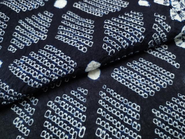 平和屋着物∴夏物 浴衣 有松鳴海絞り 麻の葉間道 綿 逸品 CAAY4522ng