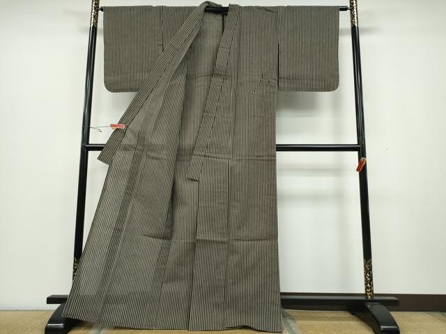 平和屋着物∴夏物 阿波しじら織 浴衣 縞 綿麻 逸品 CAAY4599ng