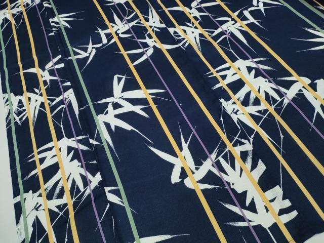 平和屋着物∴夏物 浴衣 綿紅梅 笹竹間道 綿 逸品 CAAY4601ng