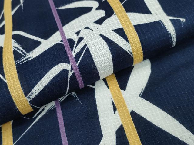平和屋着物∴夏物 浴衣 綿紅梅 笹竹間道 綿 逸品 CAAY4601ng