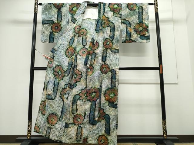 平和屋着物∴夏物 浴衣 有松鳴海絞り 舞花文 綿 逸品 CAAY4622ng