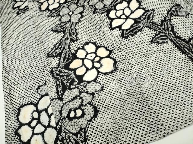 平和屋着物∴夏物 浴衣 有松鳴海絞り 枝牡丹 綿 逸品 CAAY4624ng