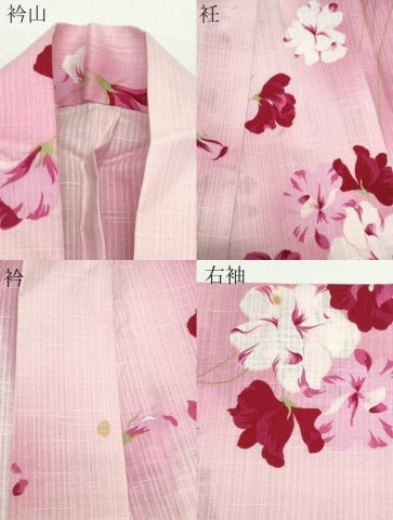 平和屋着物∴夏物 松田聖子 SEIKOMATSUDA 浴衣 舞花文 綿 逸品 CAAY4636ng