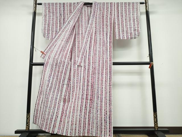 平和屋着物∴夏物 浴衣 有松鳴海絞り よろけ縞 綿 逸品 CAAY4660ng