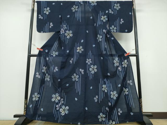 平和屋着物∴夏物 浴衣 有松鳴海絞り 舞花文 逸品 未使用 CAAY4667ng