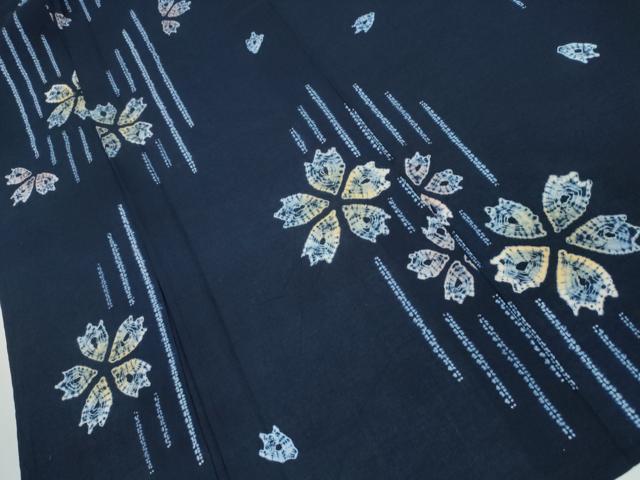 平和屋着物∴夏物 浴衣 有松鳴海絞り 舞花文 逸品 未使用 CAAY4667ng
