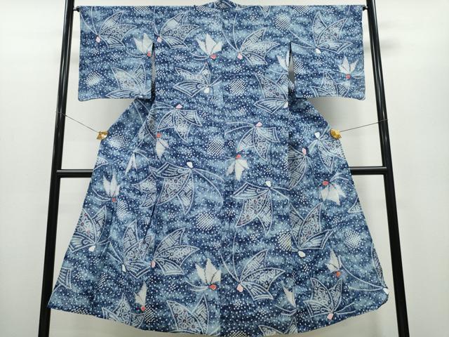 平和屋着物∴夏物 浴衣 有松鳴海絞り 舞蝶文 綿 逸品 CAAY4774ng
