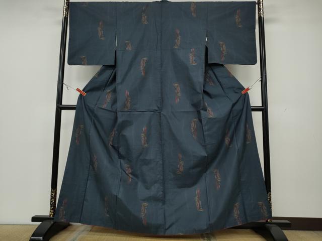 平和屋着物●本場大島紬 9マルキ 吉祥花文 正絹 逸品 CAAY4816ut