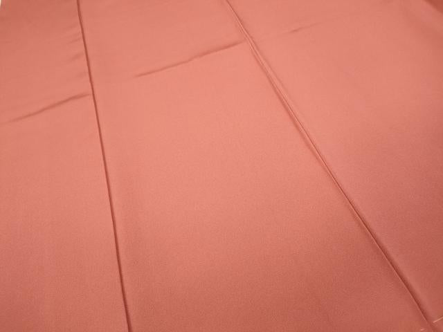 平和屋着物●上質な色無地 甚三紅色 正絹 逸品 未使用 CAAY4838ut