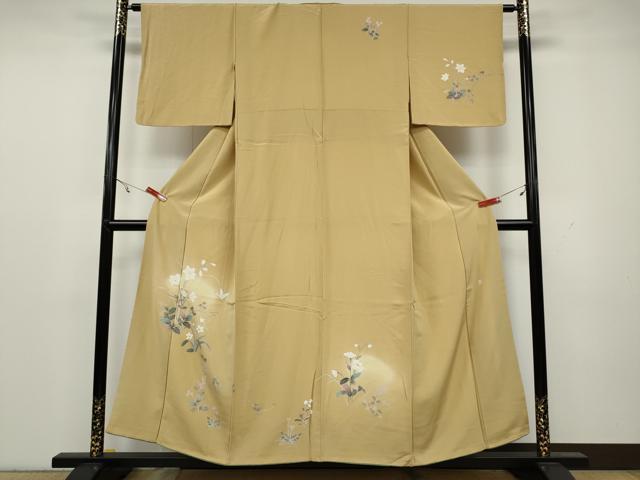 平和屋着物●訪問着 友禅 作家物 飛鳥草花文 蛍暈し 正絹 逸品 CAAY4893ut