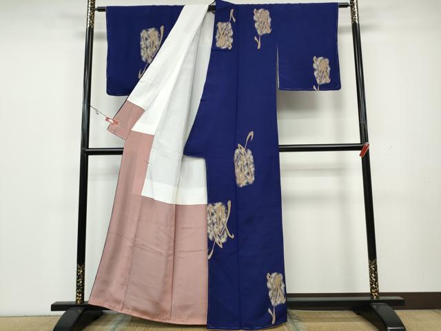 平和屋着物●上質なお召 吉祥文 金糸 正絹 逸品 未使用 CAAY4912ut