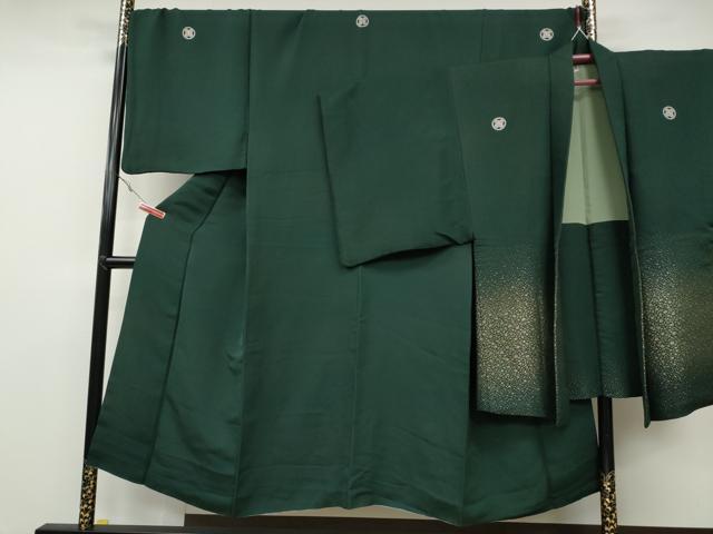 平和屋着物●男性 色紋付・羽織セット 天鵞絨色 羽織:寿光織 泊散らし 金糸 キングサイズ 正絹 逸品 CAAY4980ut