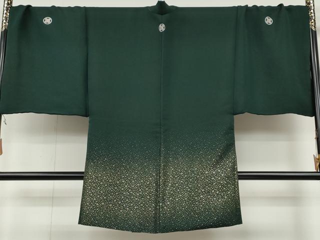 平和屋着物●男性 色紋付・羽織セット 天鵞絨色 羽織:寿光織 泊散らし 金糸 キングサイズ 正絹 逸品 CAAY4980ut